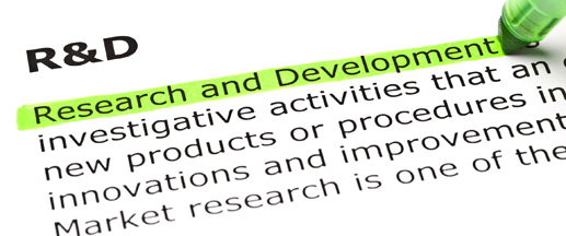 'Research and Development' highlighted in green