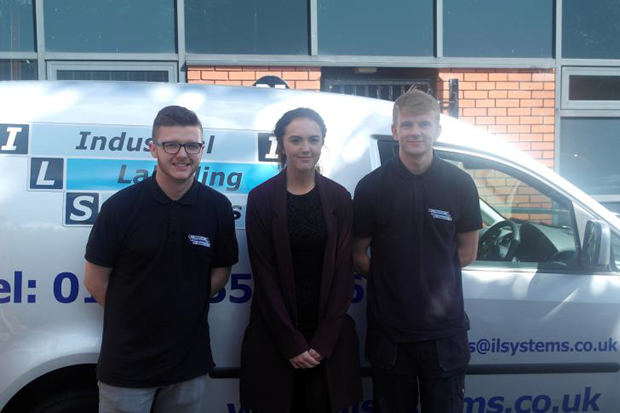 Left to right, Ben Tobin, Megan Hopwood and Jake Richardson (recently qualified technician)
